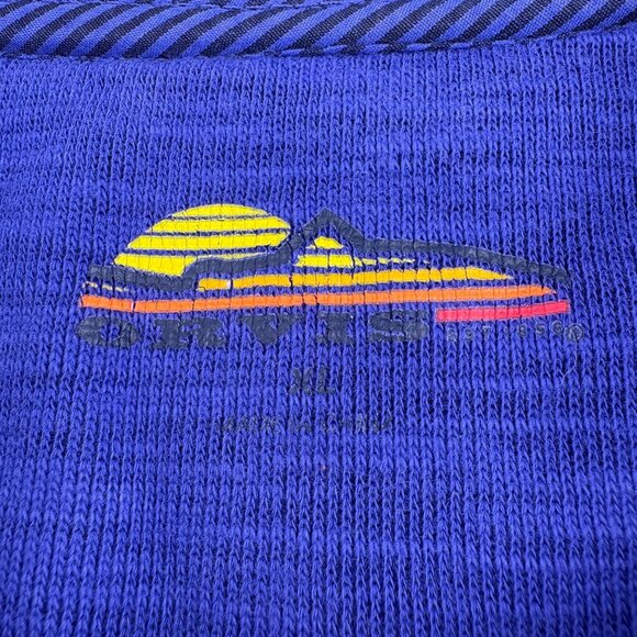 Orvis Mens Blue Pullover 1/4 Zip Sweatshirt XL - Picture 2 of 6